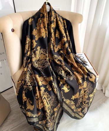 Narcissus Gold Silk Scarf