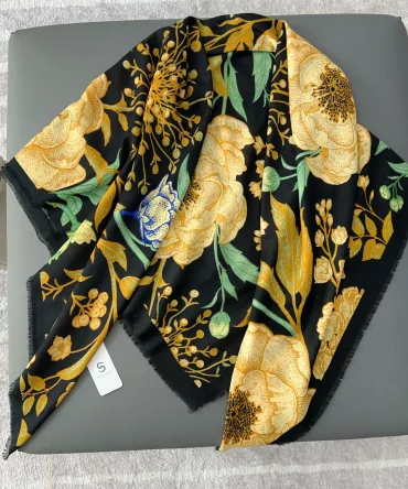 Ochra Gold Square Scarf