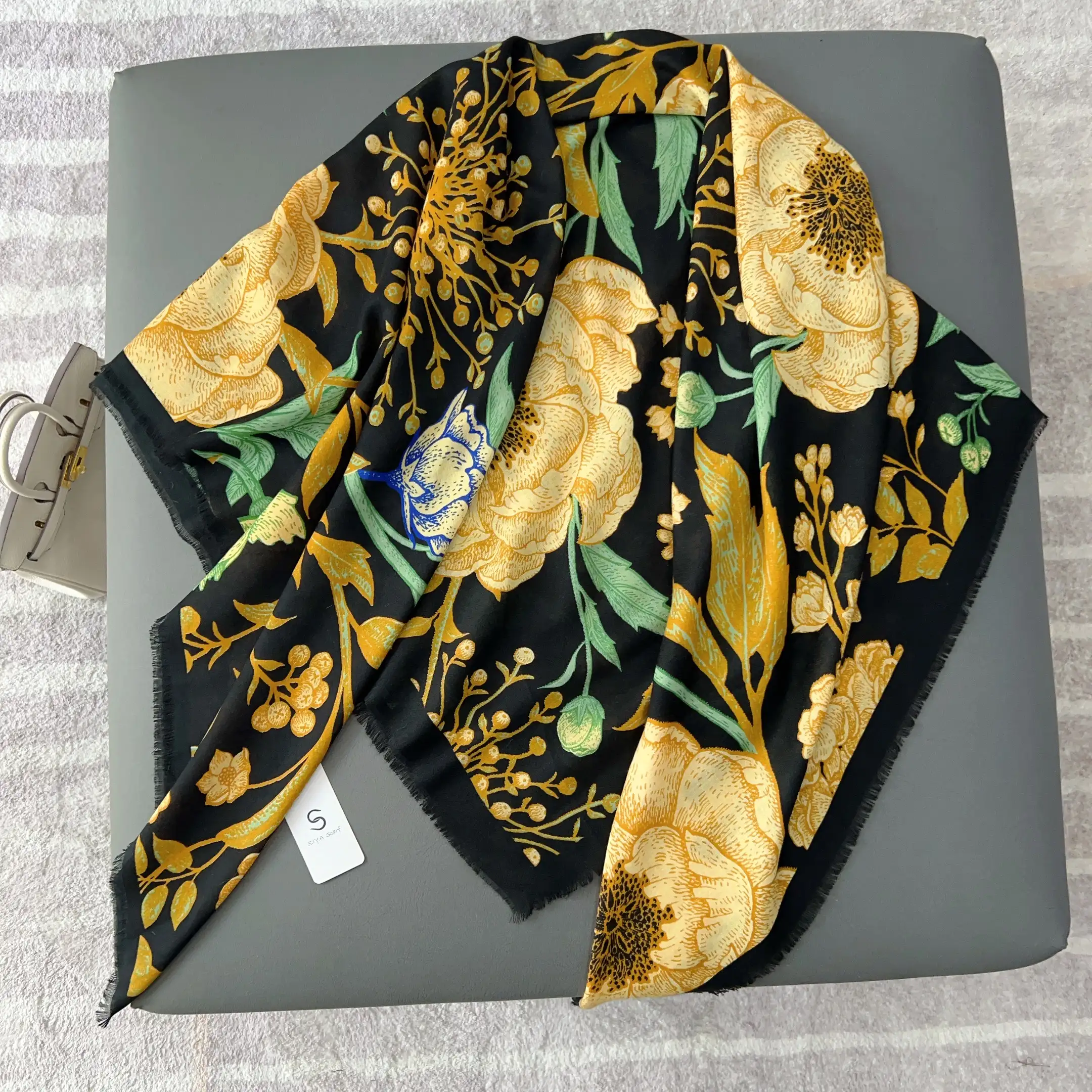 Ochra Gold Square Scarf