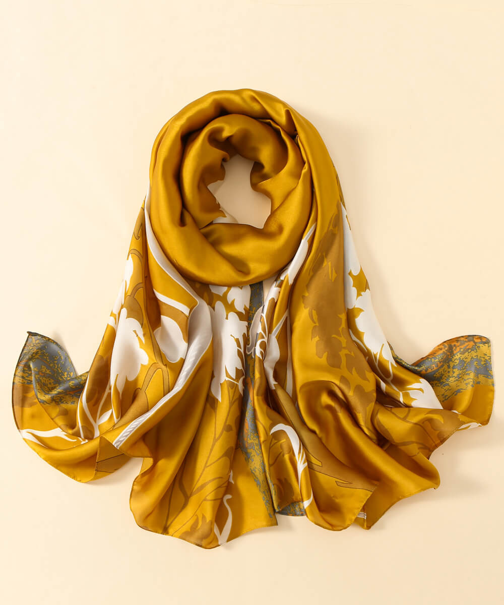 Ochre Gold Silk Scarf