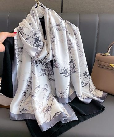 Opal Grey Silk Scarf