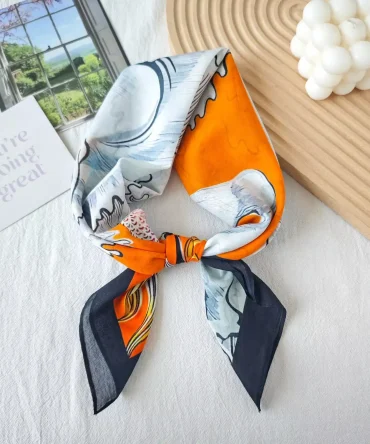Orange Stallion Square Scarf