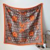 Orange Wood Head Scarf