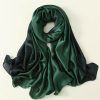 Outer Space Green Silk Scarf