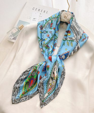 Pale Cerulean Head Scarf