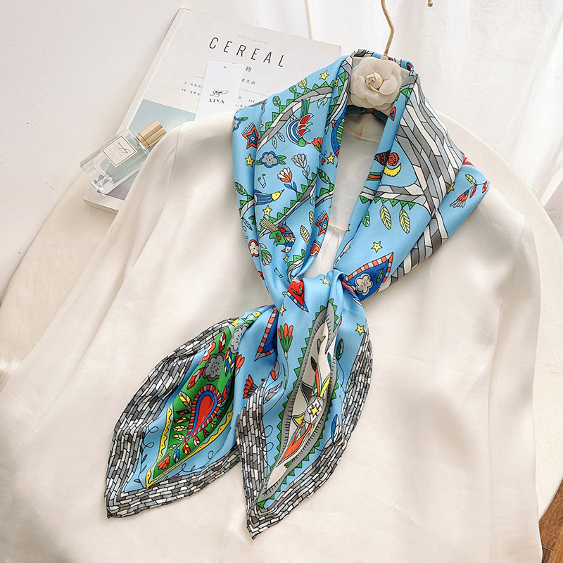 Pale Cerulean Head Scarf