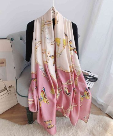 Pale Chestnut Silk Scarf