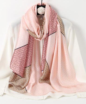 Pale Pink Silk Scarf
