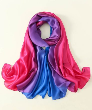 Pansy Purple Silk Scarf