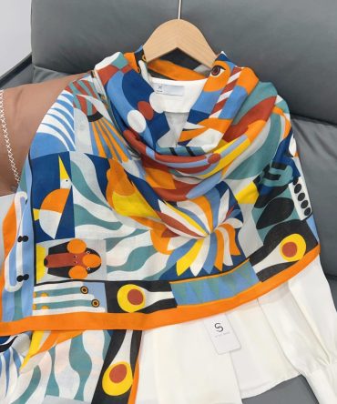 Parede En Orange Printed Scarf