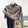 Pastel Black Printed Scarf