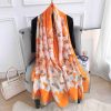 Pastel Orange Silk Scarf