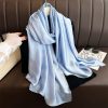 Pattens Sky Blue Satin Scarf