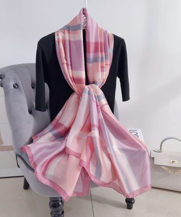 Peach Blossom Silk Scarf