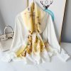 Peach Yellow Silk Scarf