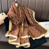 Pecan Brown Silk Scarf