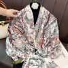 Pinnochio White Silk Scarf