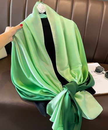 Poker Green Silk Scarf