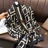 Pot Black Silk Scarf