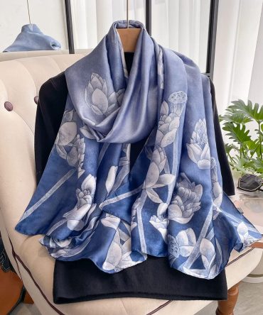 Purple Amethyst Silk Scarf