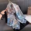Quicksilver Grey Silk Scarf