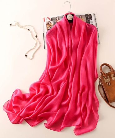 Radical Pink Silk Scarf