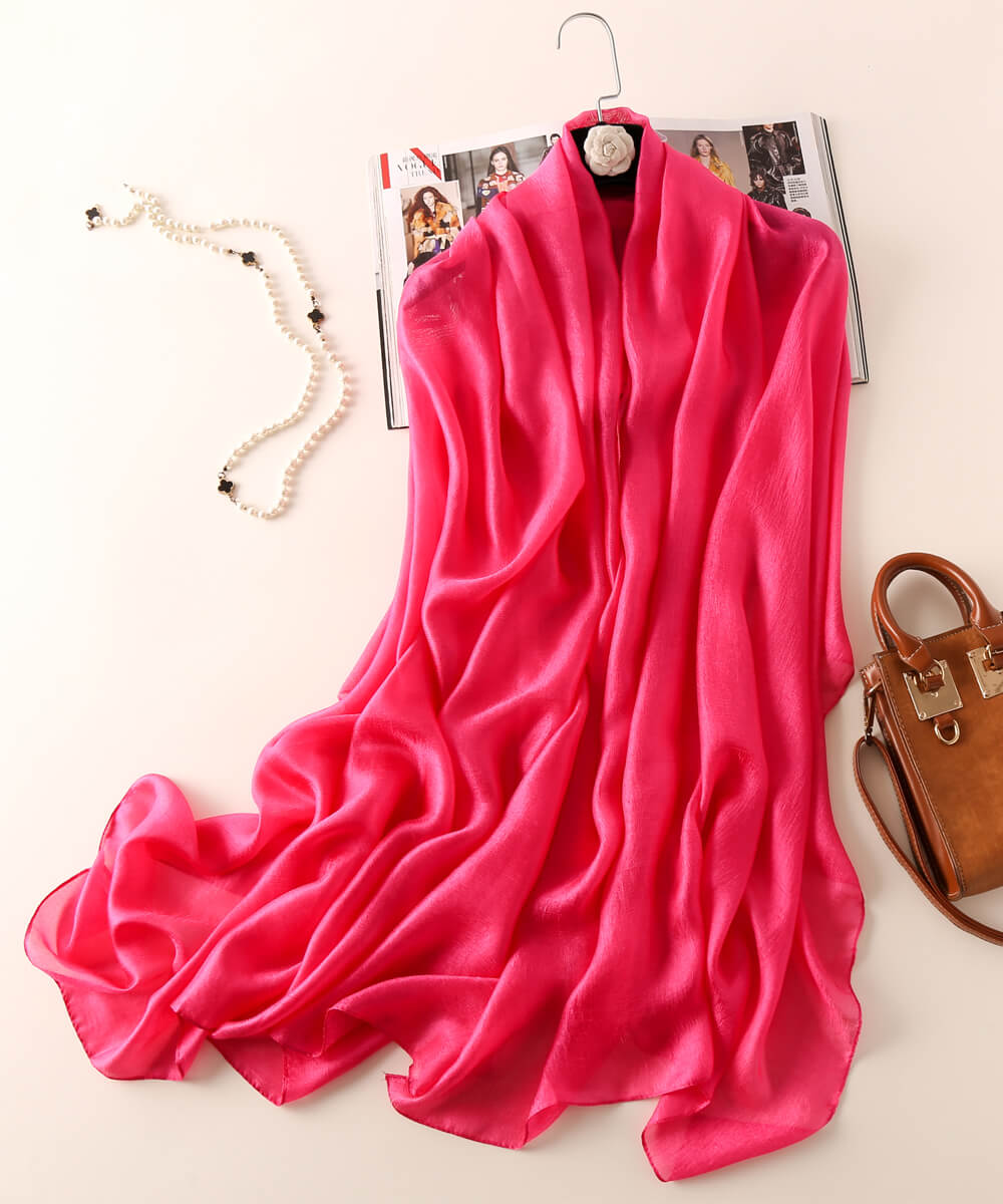 Radical Pink Silk Scarf