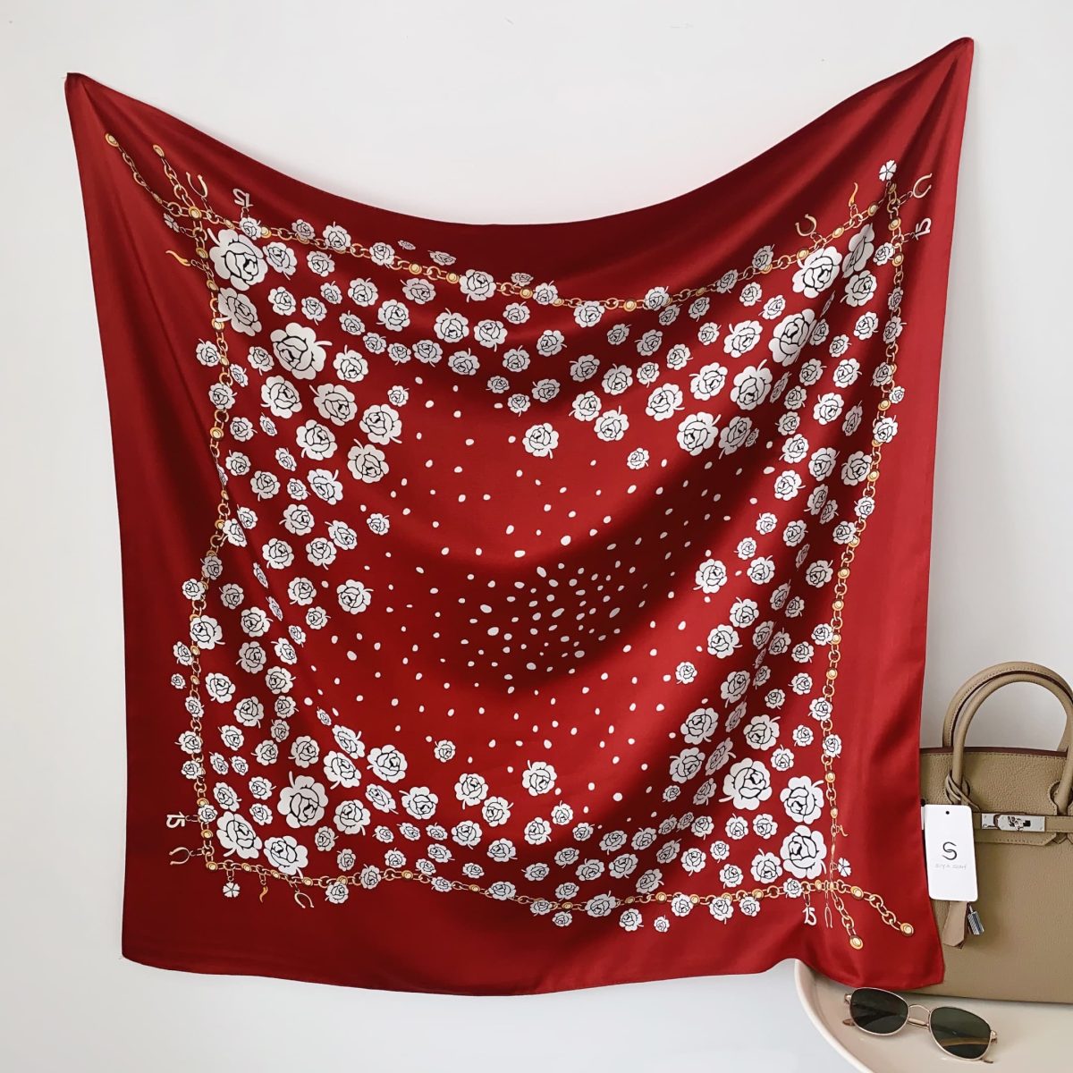 Head Scarf – Red Contrast Head Scarf