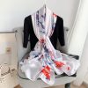 Redish White Silk Scarf