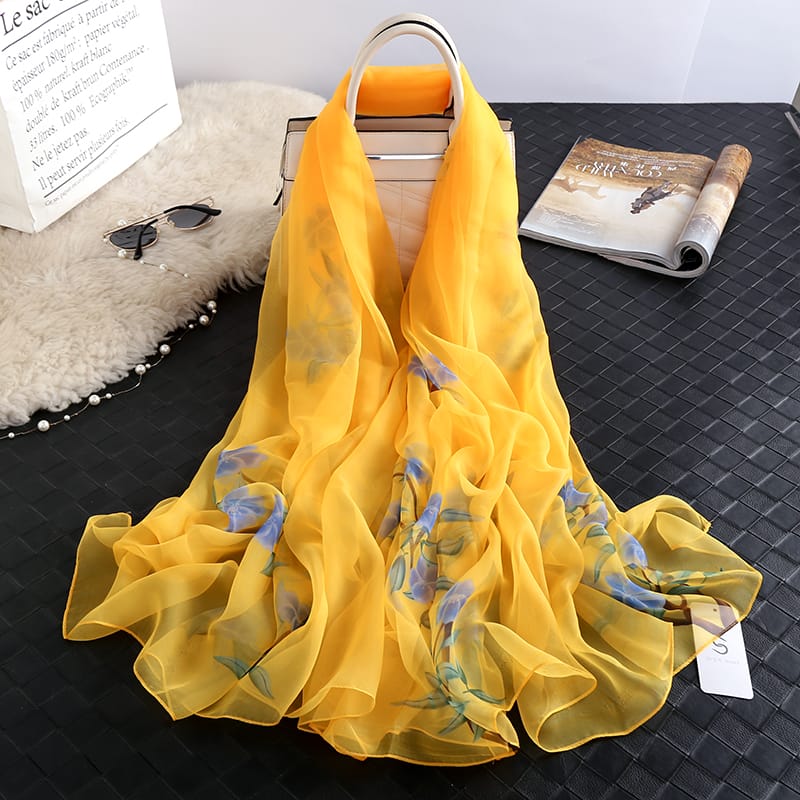 Ronchi Yellow Chiffon Hijab