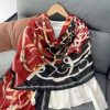 Rosewood Oxide Printed Scarf