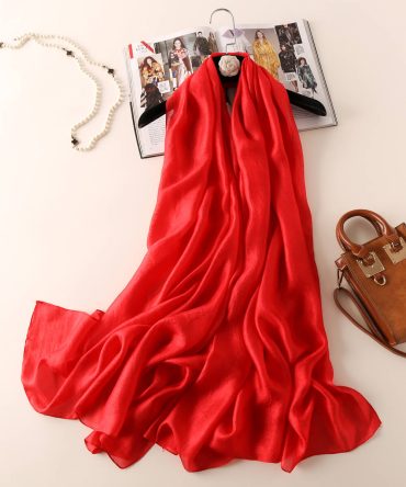 Rosso Corsa Red Silk Scarf