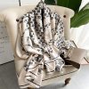 Rosy Butter White Silk Scarf