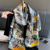 Rotunda White Silk Scarf