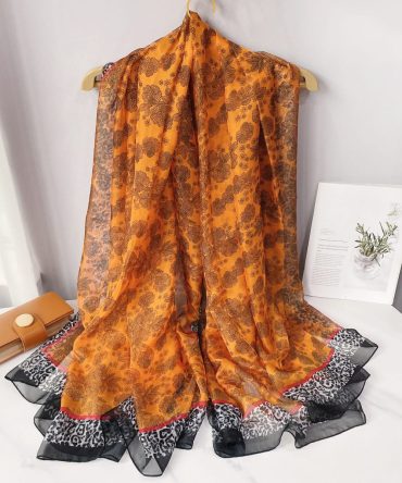 Printed Chiffon Hijab – Ruddy Bourbon