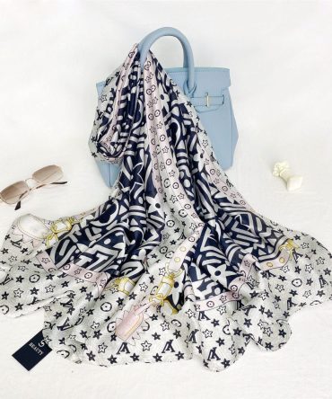 Rurikon Blue Silk Scarf
