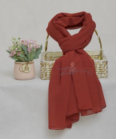 Georgette Chiffon - Sanguine Brown Chiffon Hijab