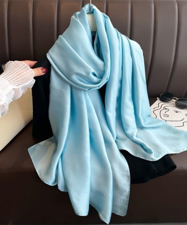 Santa Grey Satin Scarf