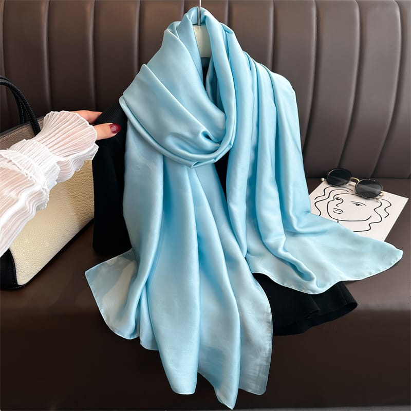Santa Grey Satin Scarf