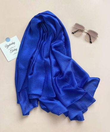 Sapphire Blue Silk Scarf