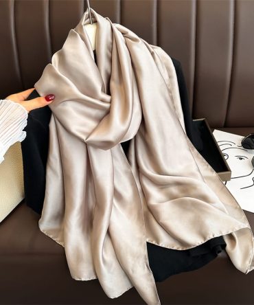 Satin Pearl Satin Scarf