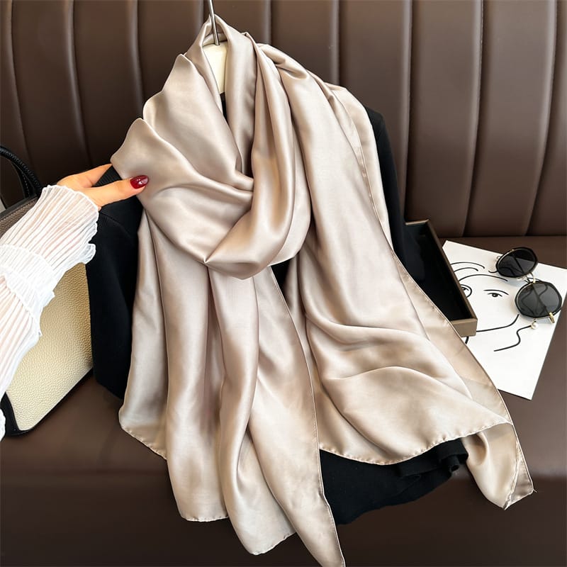 Satin Pearl Satin Scarf