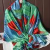 Seaweed Green Silk Scarf