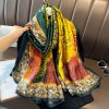 Seiheki Green Silk Scarf