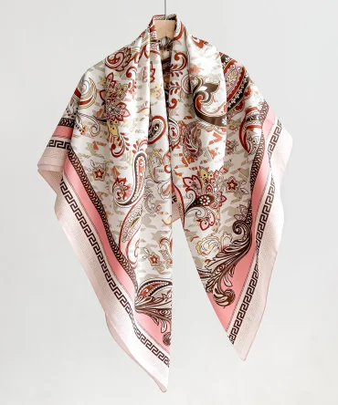 Large Square Scarf – Selmon Pink