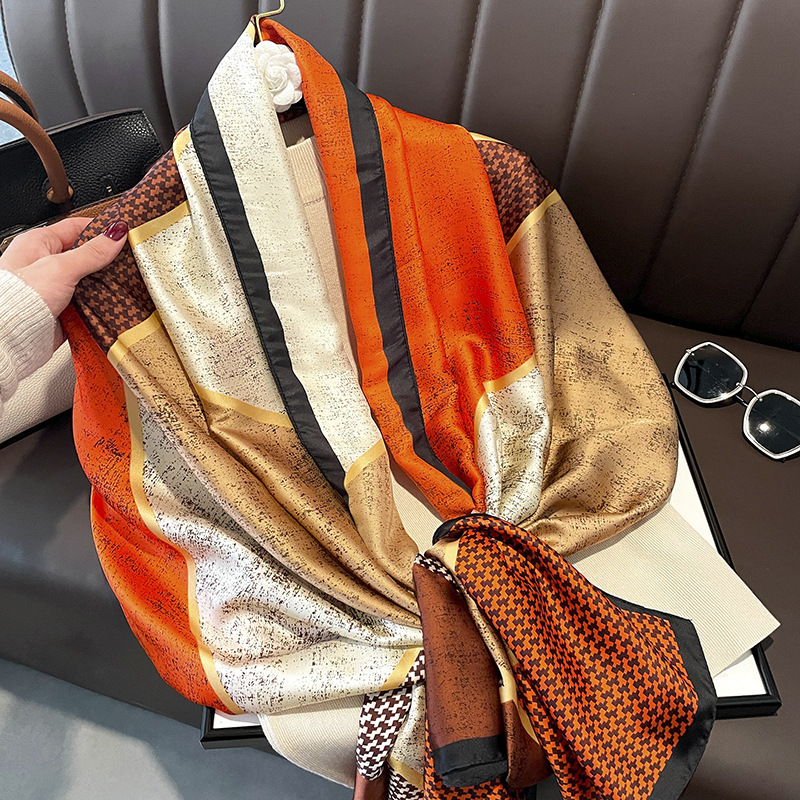 Sinopia Orange Silk Scarf