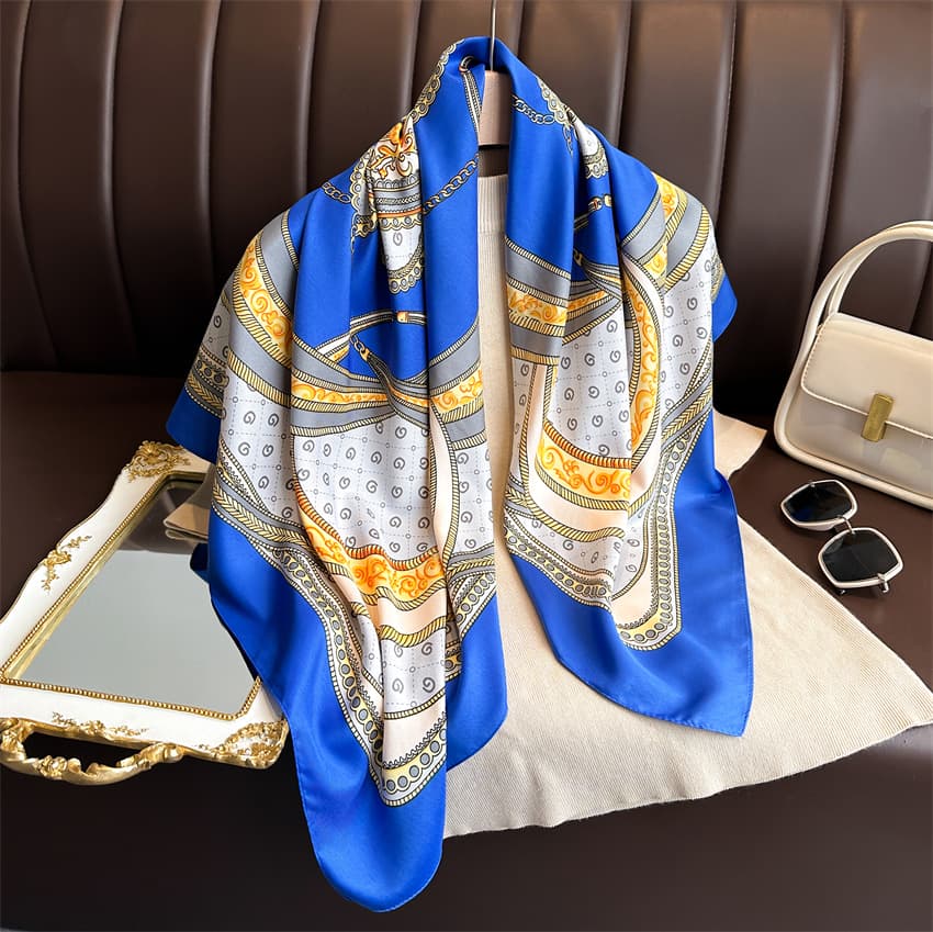 Head Scarf – Smalt Blue - Image 4