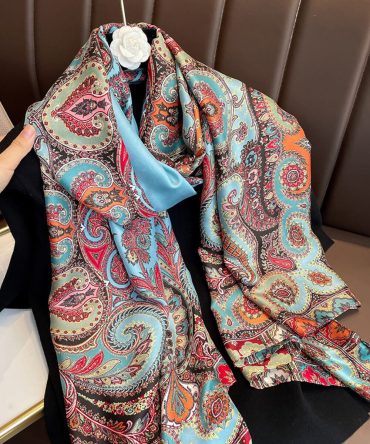 Smalt Blue Silk Scarf