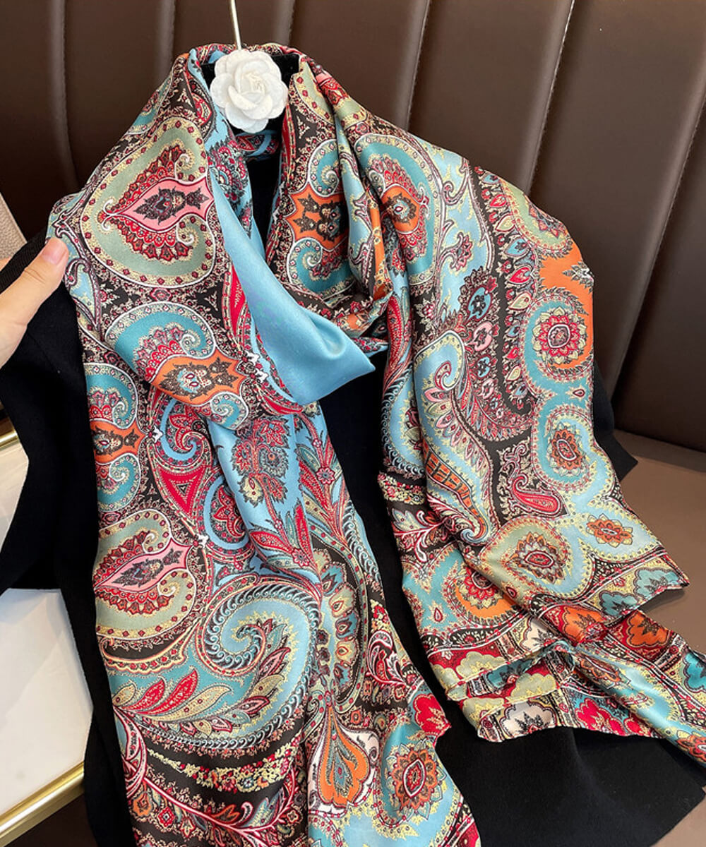 Smalt Blue Silk Scarf