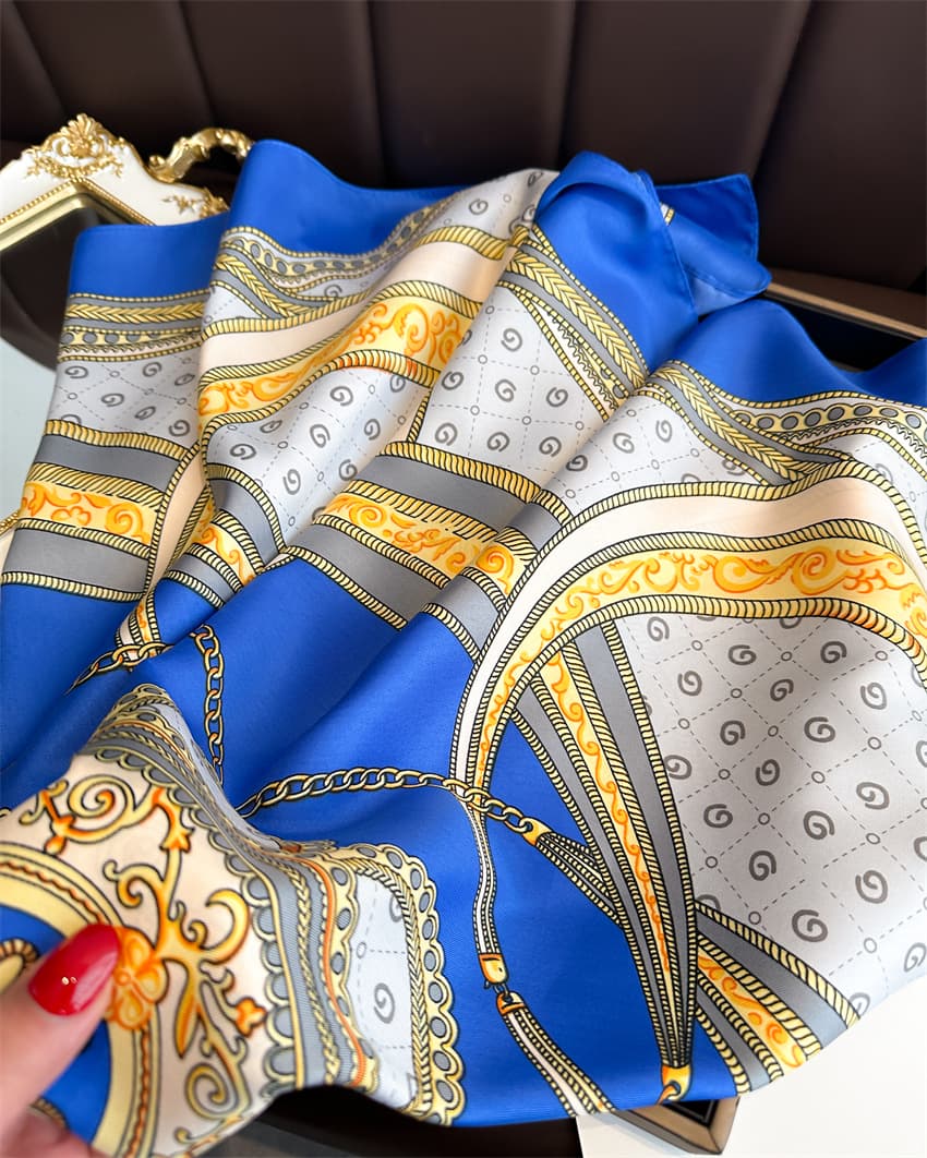 Head Scarf – Smalt Blue - Image 5